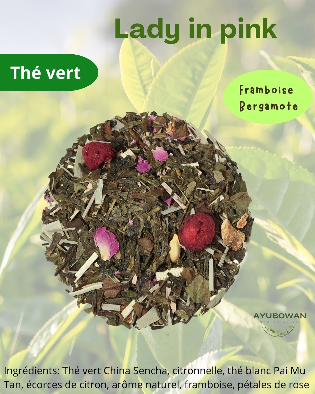 Thé vert Lady in Pink - Ayubowan