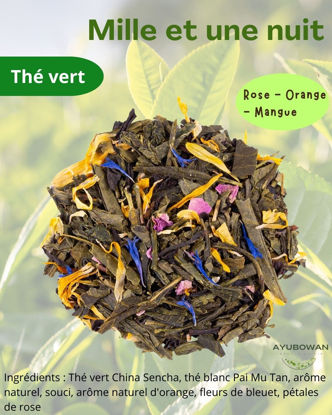 Thé vert mille et une nuit - Ayubowan