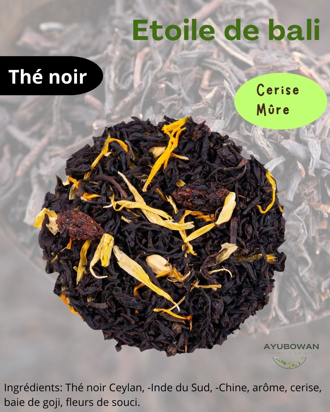 the noir Etoile de Bali - Ayubowan